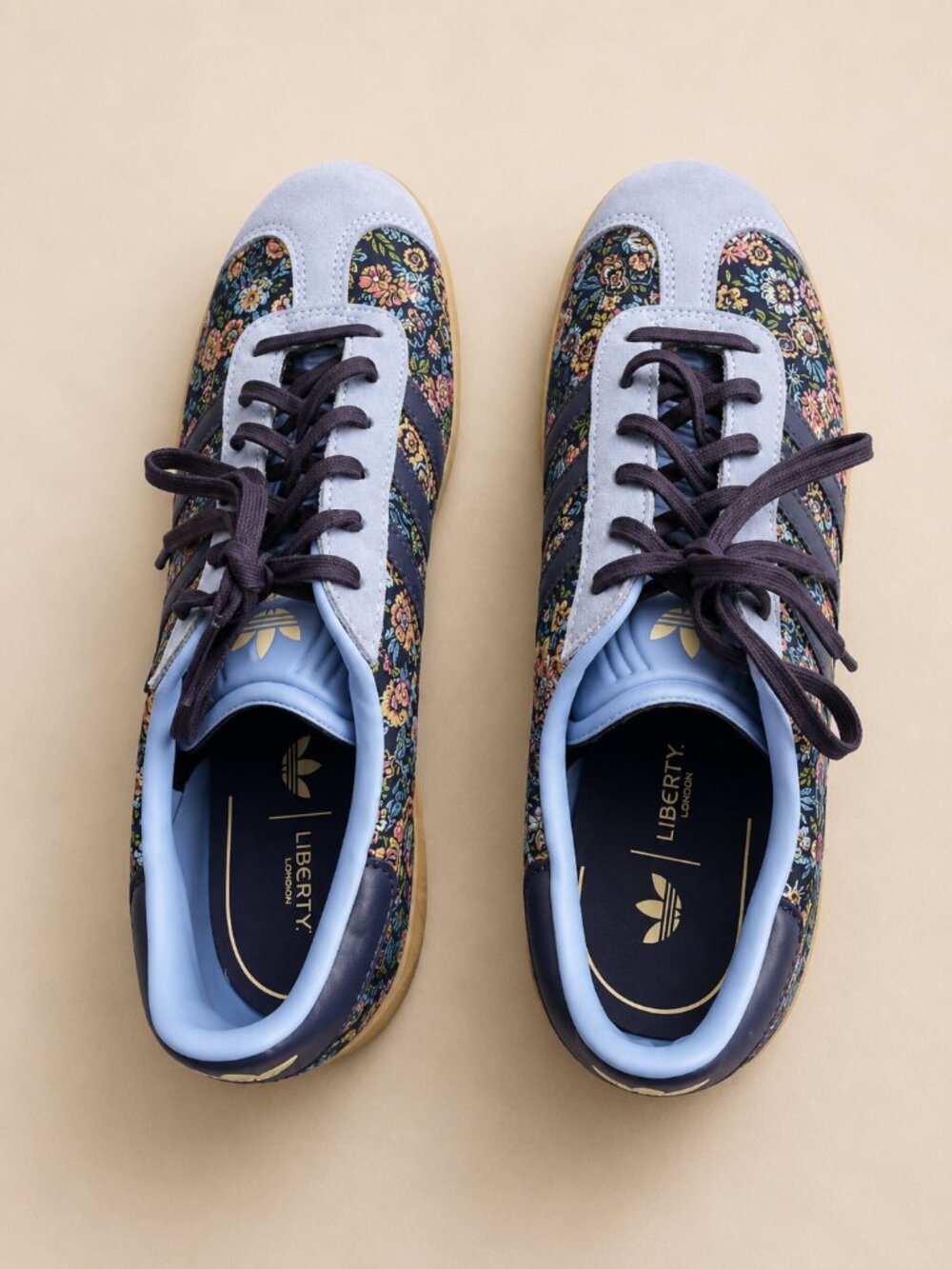 Adidas Gazelle J x Liberty London Floral Embroidery Sneakers JH5207 Women's 7 - Picture 2 of 8